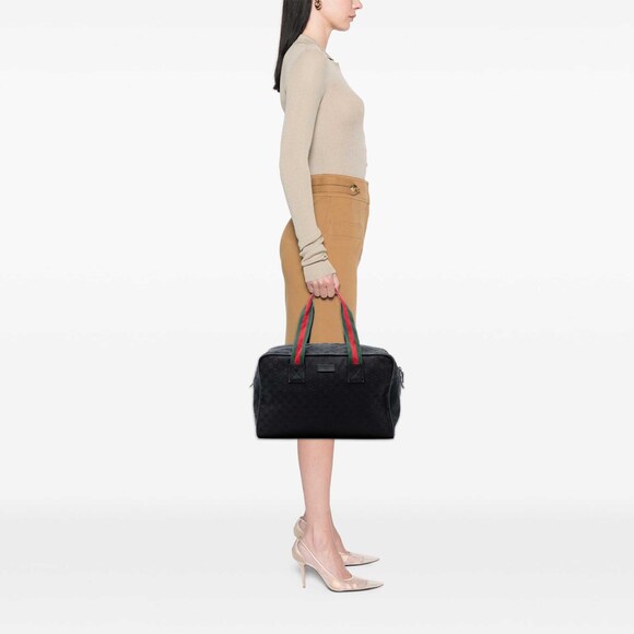 Pre-Loved Gucci GG Canvas Web Travel Bag